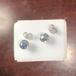 Swarovski Solitaire multi-colored rhodium plated